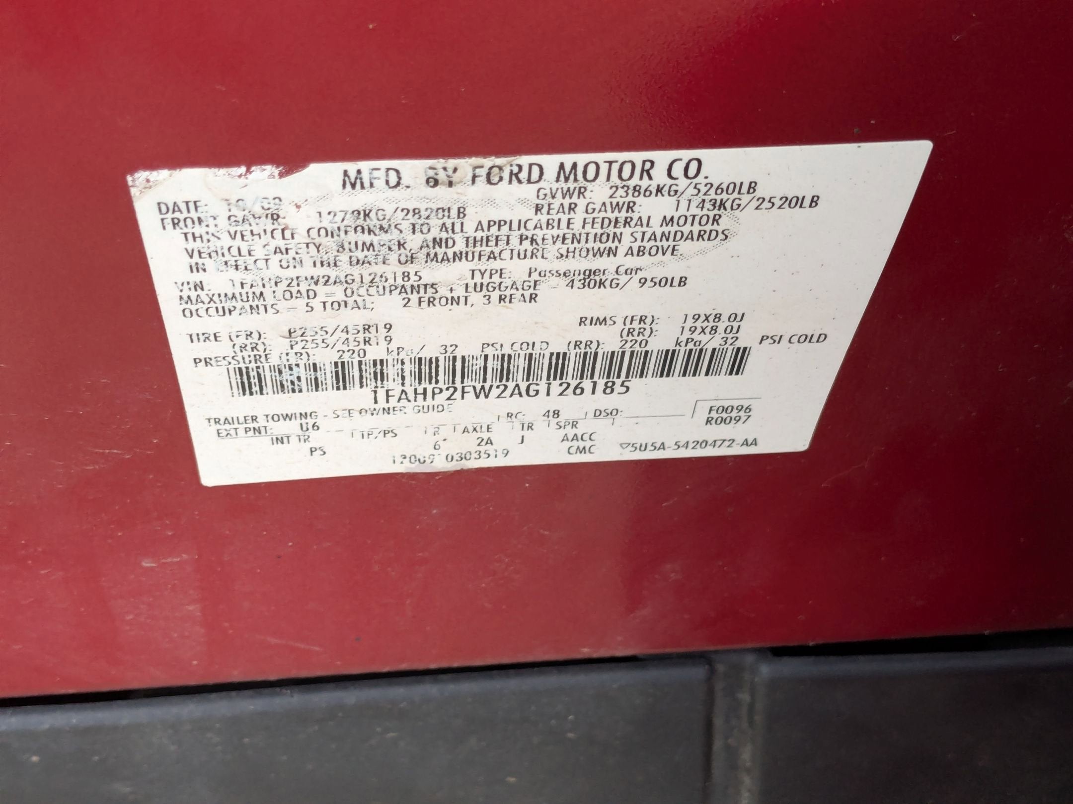 2010 Ford Taurus Limited