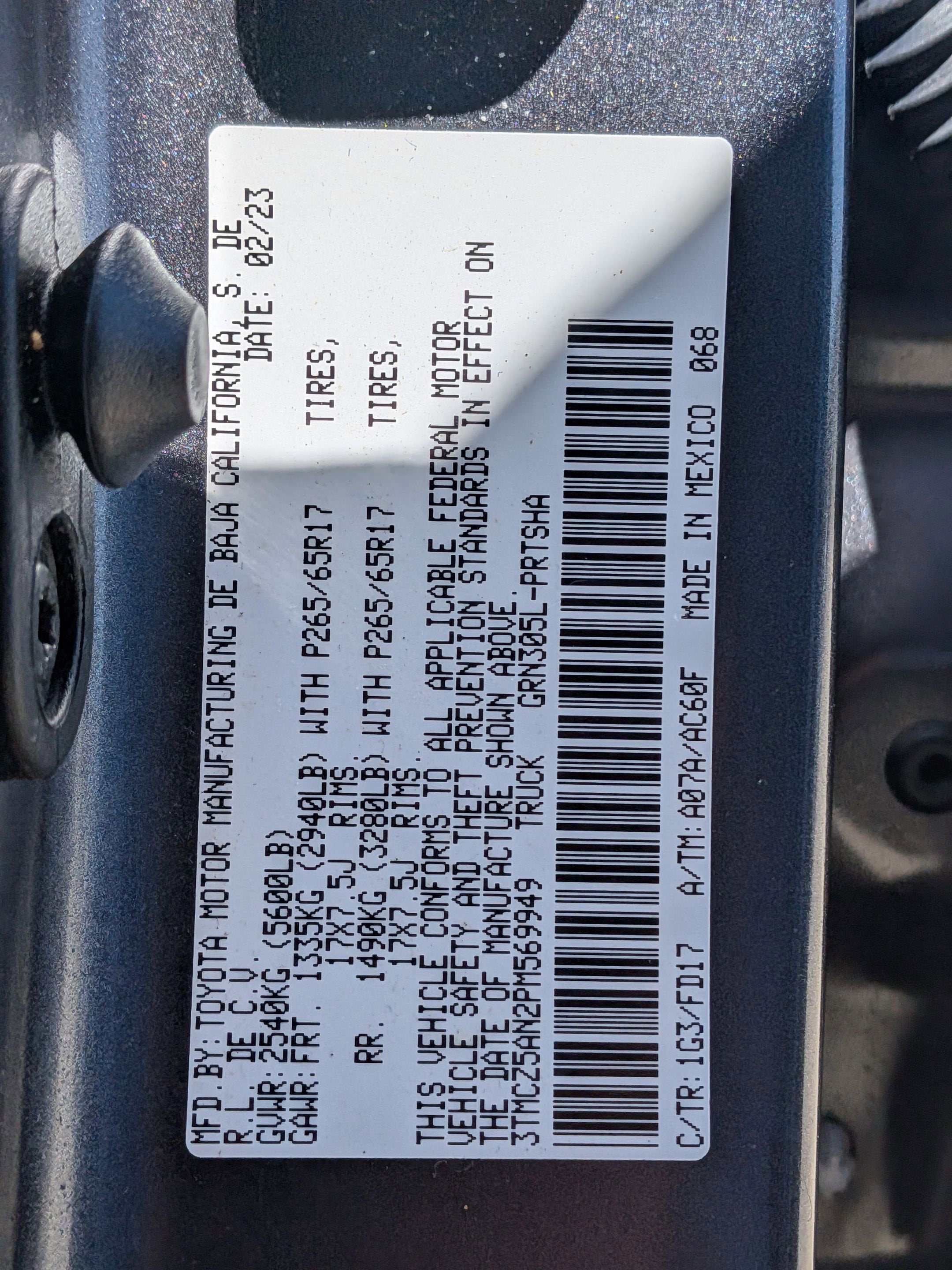 2023 Toyota Tacoma 4WD SR