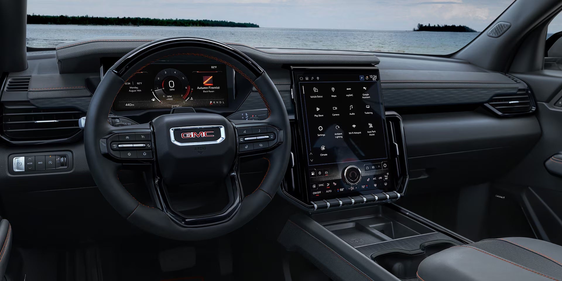 Interior of the 2026 GMC Acadia near Canton