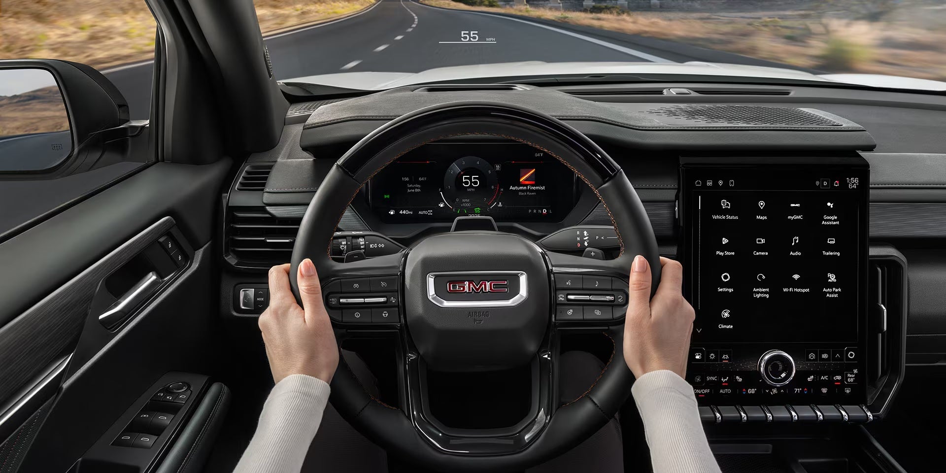 Interior of the 2027 GMC Acadia near Canton, OH
